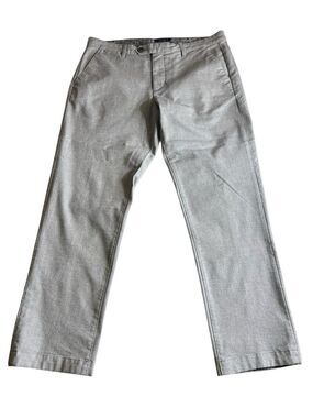 Ted Baker Pants Mens 34x28 Gray Volvek Classic Fit Trouser Flat Front Chino